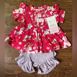 BAMBOO Laree & Co Peplum and Bummie Set
